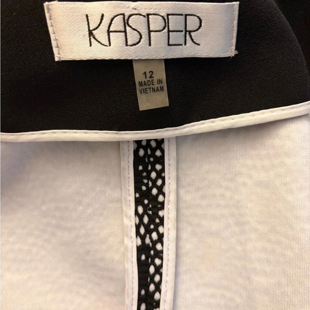 Kasper Black and White Weave Jacket - Picture 3 of 4